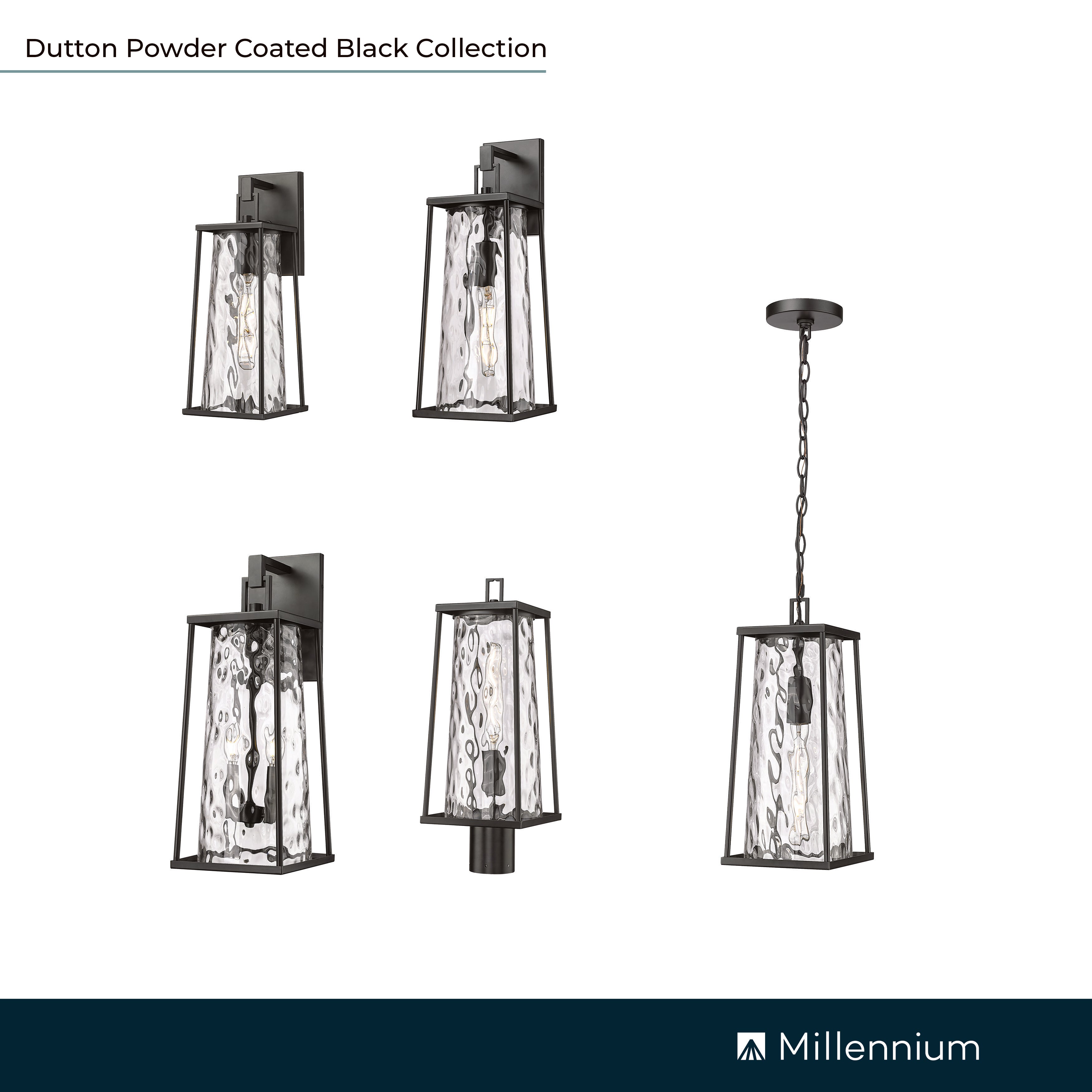 20.5'' Dutton Powder Coated Black 1 Light Post Lantern