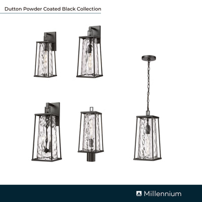 17.5'' Dutton Powder Coated Black 1 Light Hanging Lantern