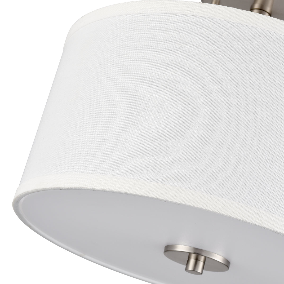 10.5'' Guyten Brushed NickelWhite 2 Light Semi-Flush Mount