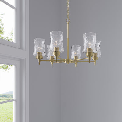 17.5'' Clarvyn Vintage Brass 6 Light Chandelier