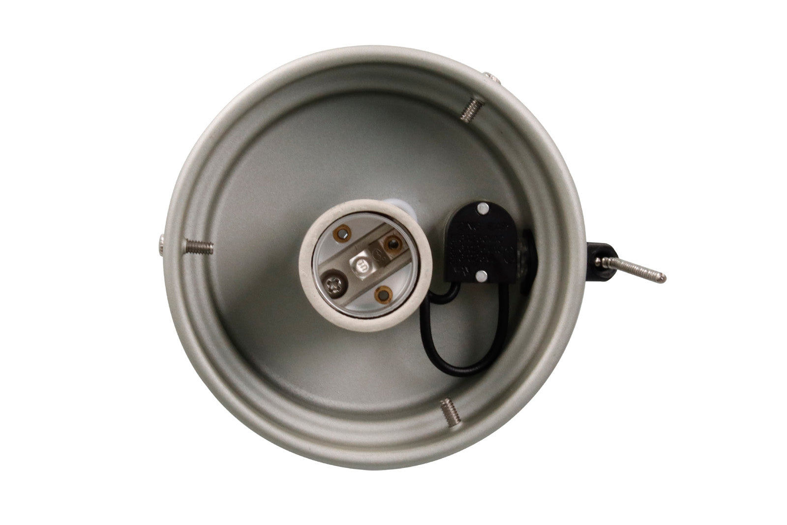4.5-inch Brushed Pewter Outdoor Fan Light Kit Fitter