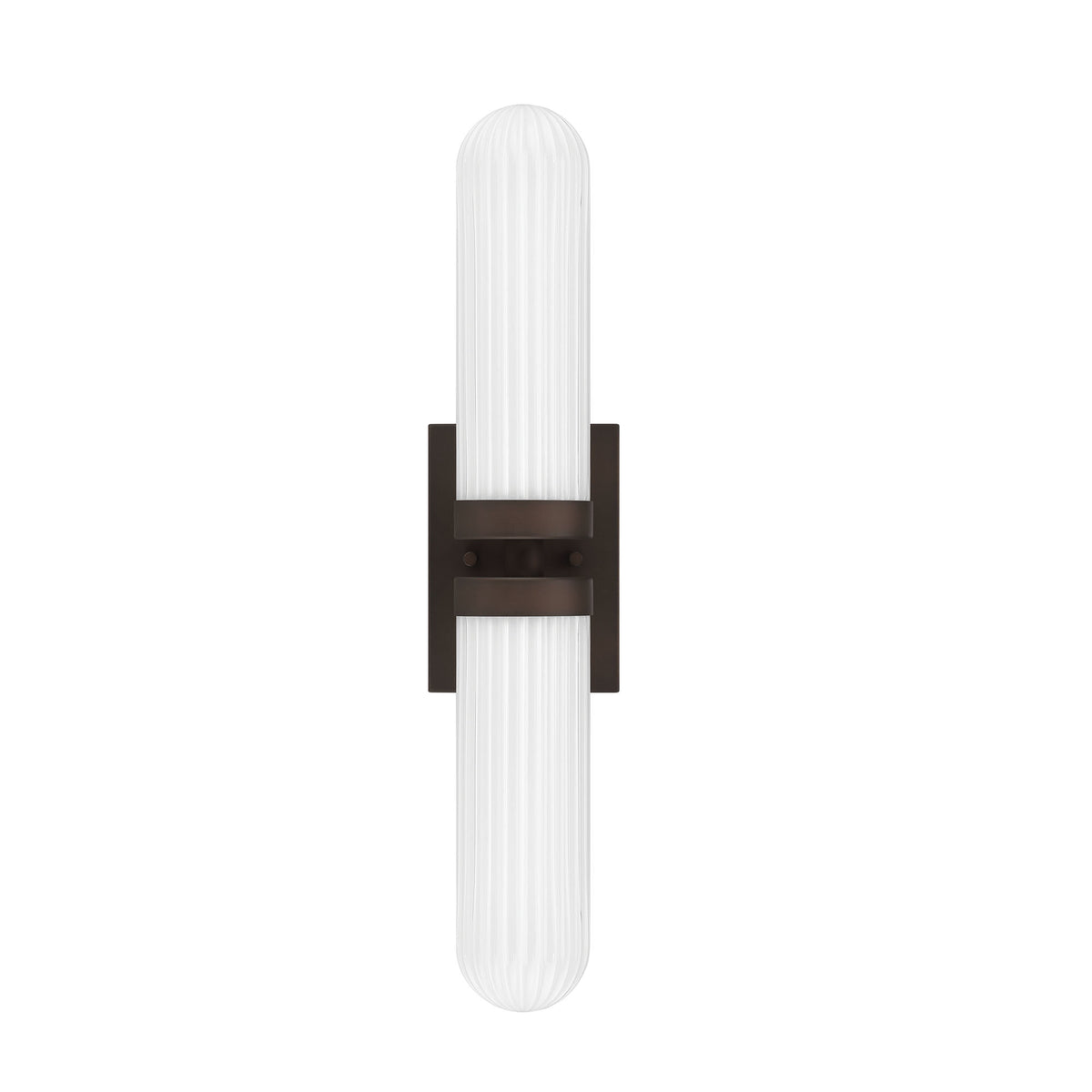 Beverly Glen 24-inch 2-light Matte Bronze Vanity Light with Milk Glass