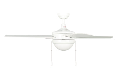52 Inch Europa IV AC White Indoor Ceiling Fan 4-Blade Reversible