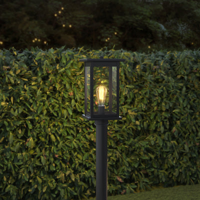 15.5'' Bowton Powder Coated Black 1 Light Post Lantern
