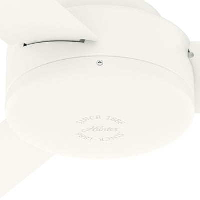 52 inch Presto Matte White Low Profile Ceiling Fan and Wall Control