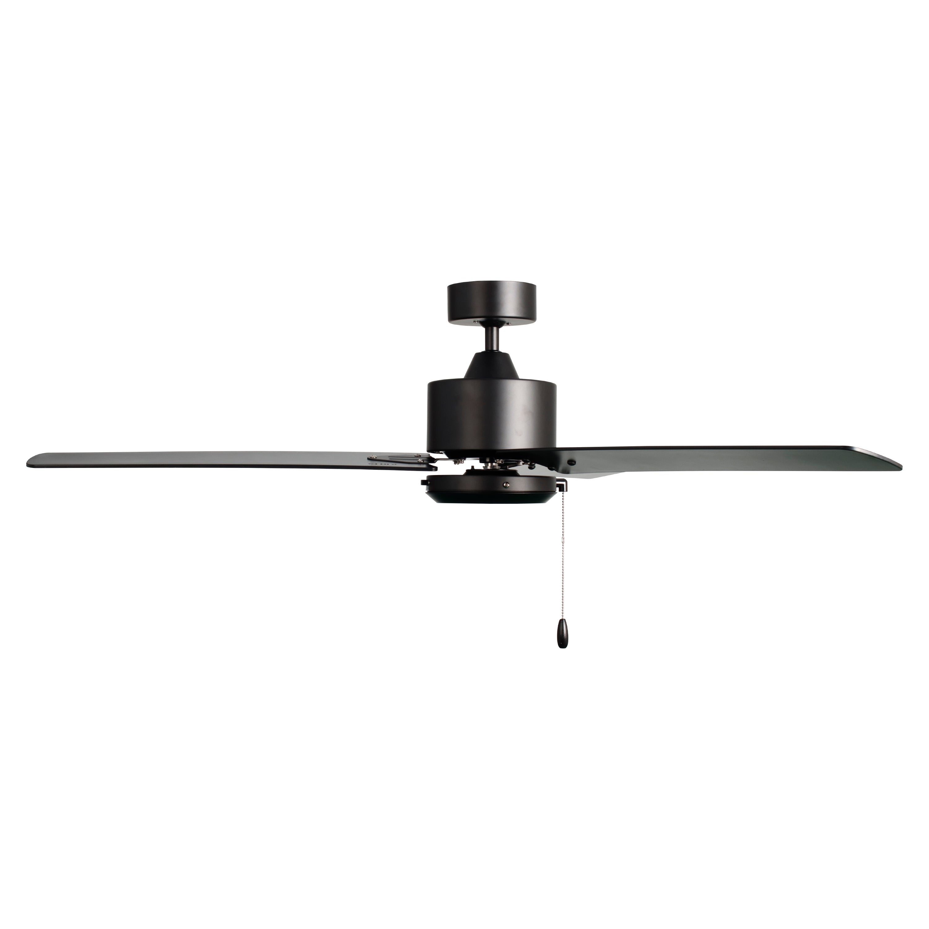 52 Inch Aldea VII AC Matte Black Outdoor Ceiling Fan 3-Blade