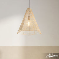 Doherty 6-inch 1-light Natural Black Iron Pendant
