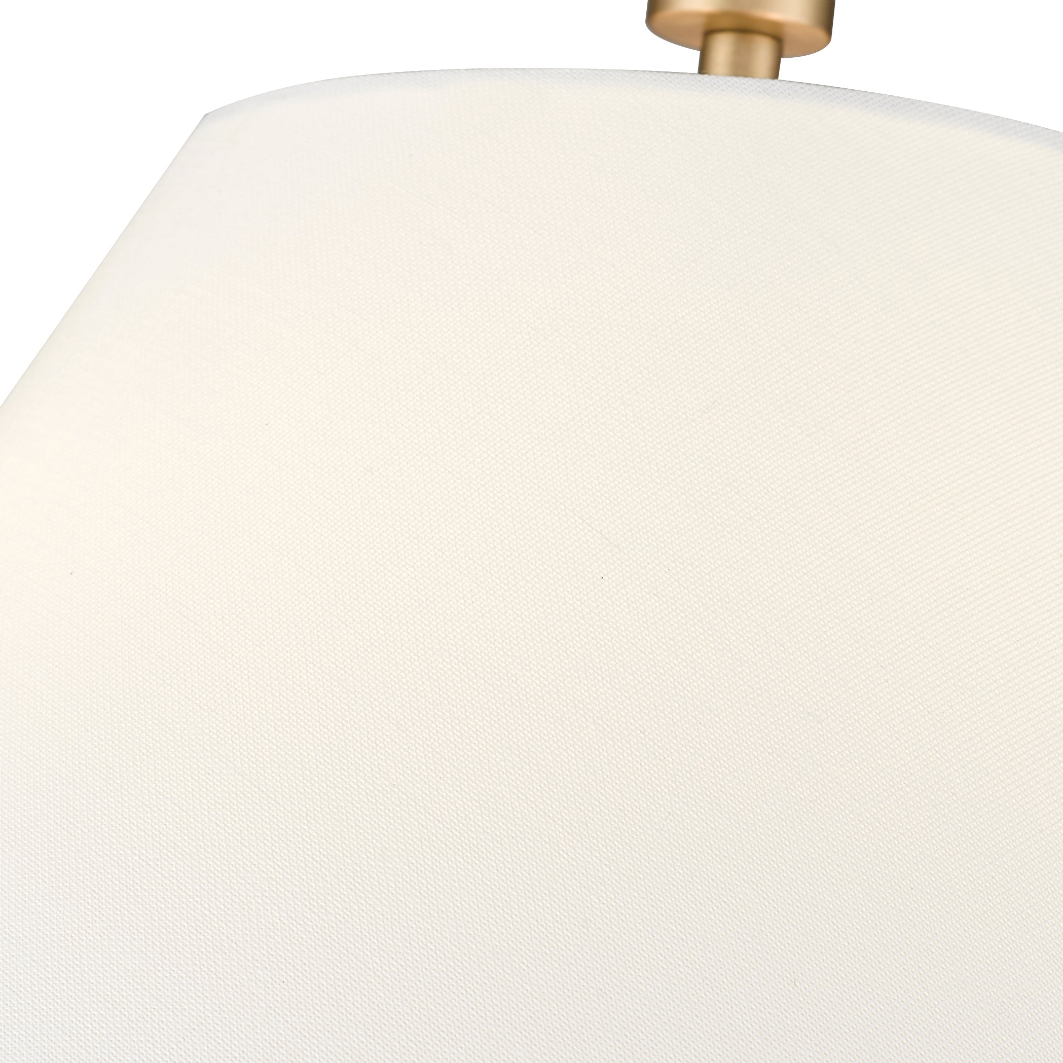 13.25'' Adorra Vintage BrassWhite 3 Light Semi-Flush Mount