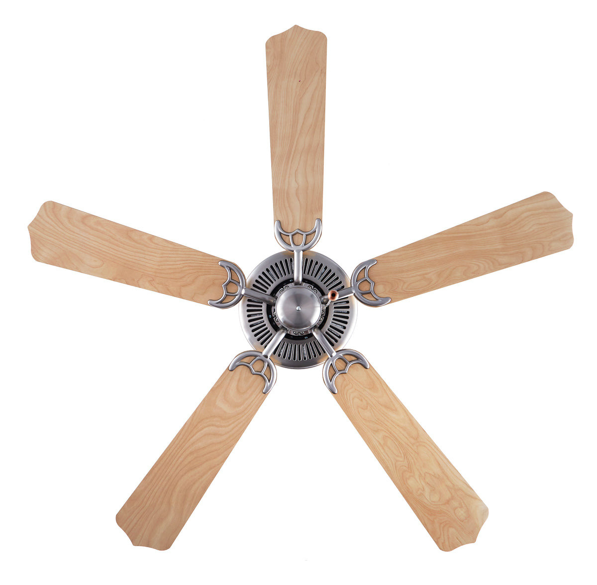 52 Inch Royal Star Brushed Nickel Indoor Ceiling Fan 5-Blade Reversible