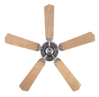 52 Inch Royal Star Brushed Nickel Indoor Ceiling Fan 5-Blade Reversible