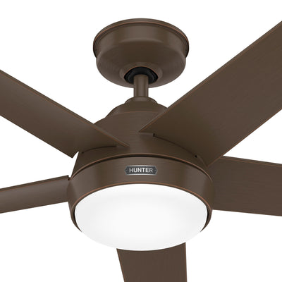 52 inch Skyflow Matte Bronze WeatherMax Indoor / Outdoor Ceiling Fan with LED Light Kit and Wall Control