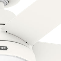 60 inch Aerodyne Wi-Fi ENERGY STAR® Matte White Ceiling Fan with LED Light Kit and Handheld Remote