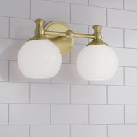 14.75'' Orlisse Vintage Brass 2 Light Bath Vanity