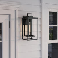 8'' McDonough Powder Coated Black 1 Light Lantern