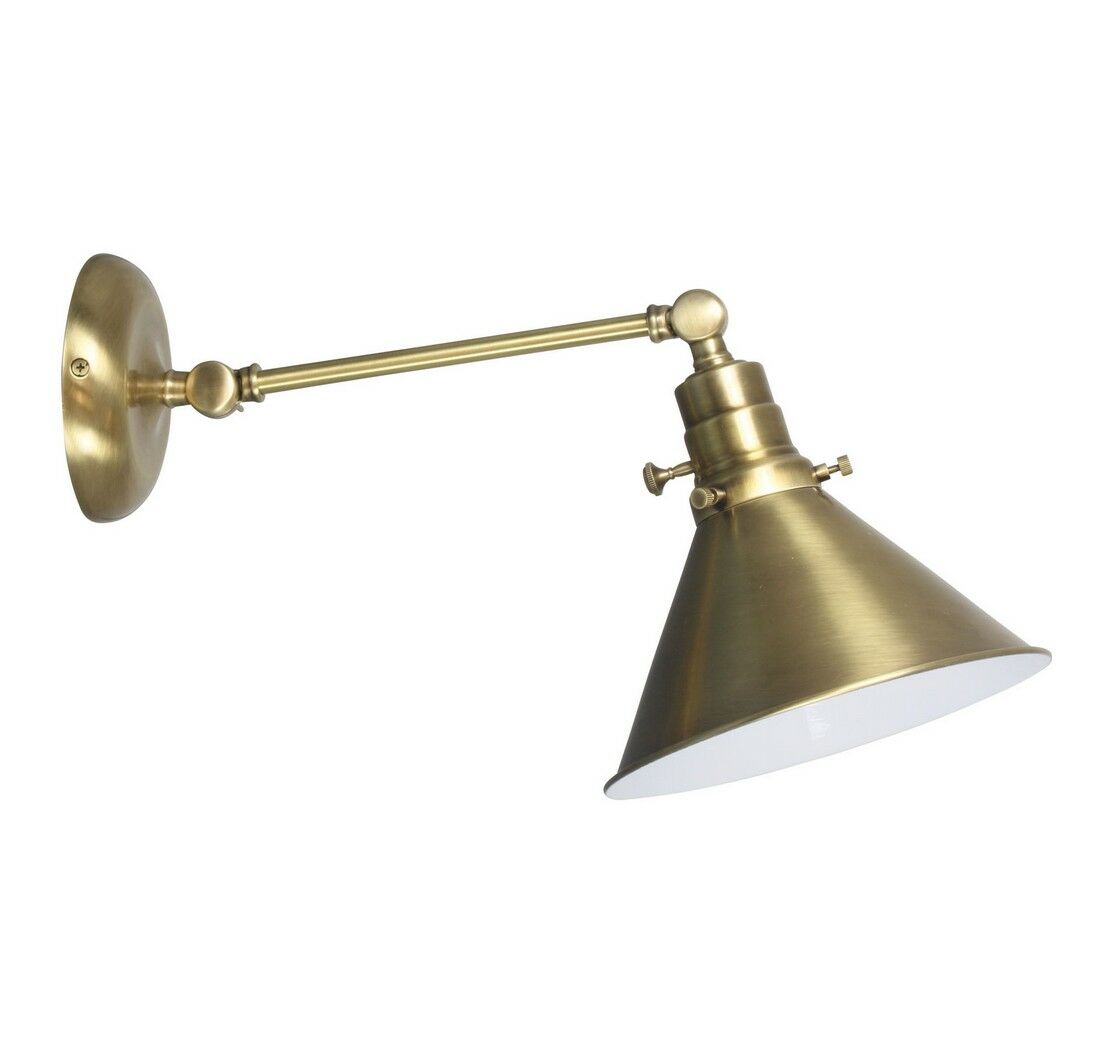 10-inch Otis Antique Brass Direct Wire Wall Swing Lamp