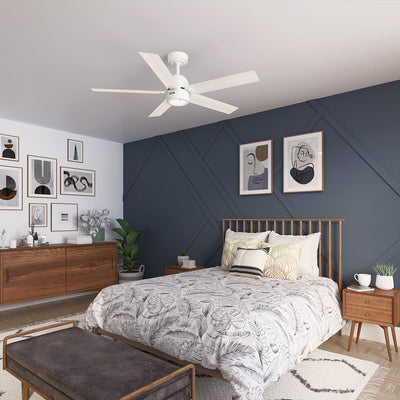 52 inch Erling ENERGY STAR® Fresh White Ceiling Fan with LED Light Kit and Handheld Remote