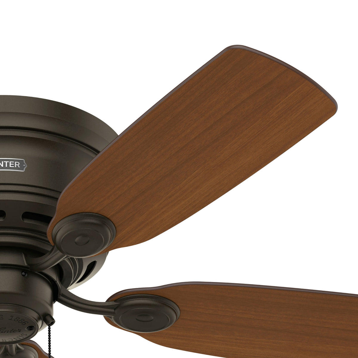 42 inch Low Profile New Bronze Low Profile Ceiling Fan and Pull Chain