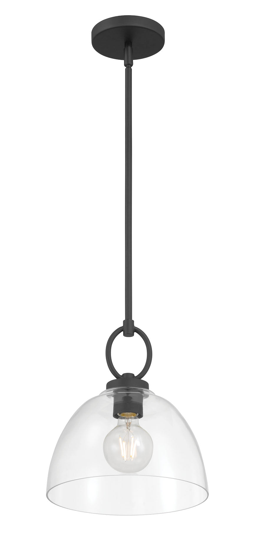 11.5'' Velto Matte Black 1 Light Pendant