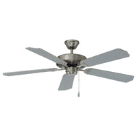 52 Inch Royal Star AC Brushed Nickel Indoor Ceiling Fan 5-Blade