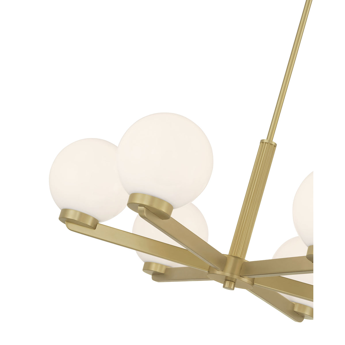 10.5'' Ardeva Vintage Brass 6 Light Chandelier