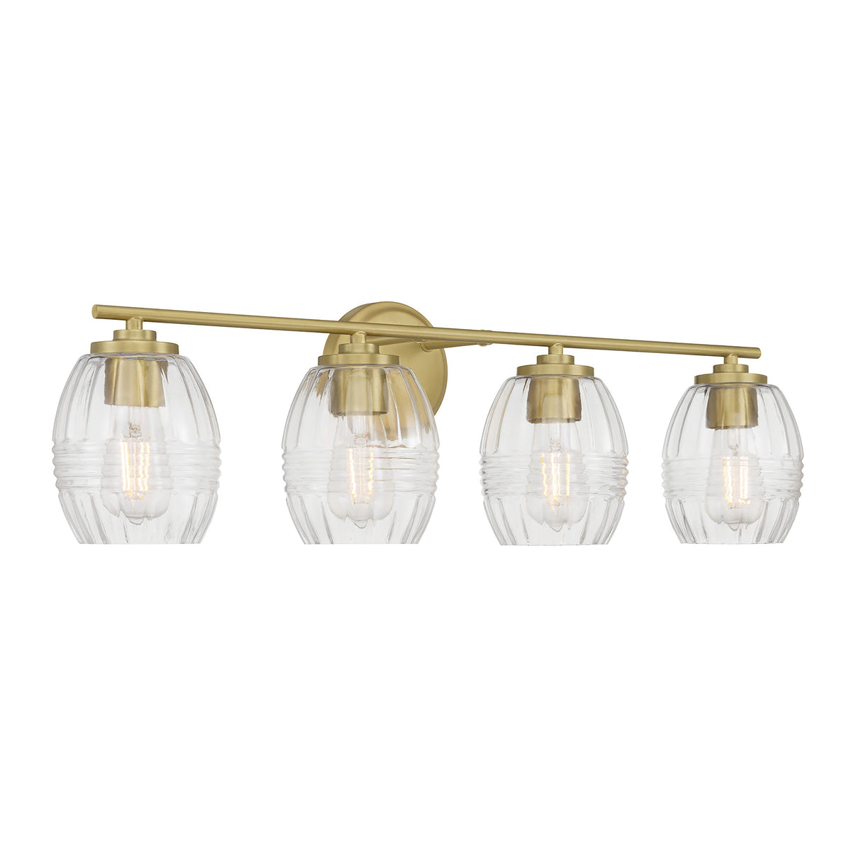 30.5'' Miravelle Vintage Brass 4 Light Bath Vanity