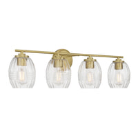 30.5'' Miravelle Vintage Brass 4 Light Bath Vanity