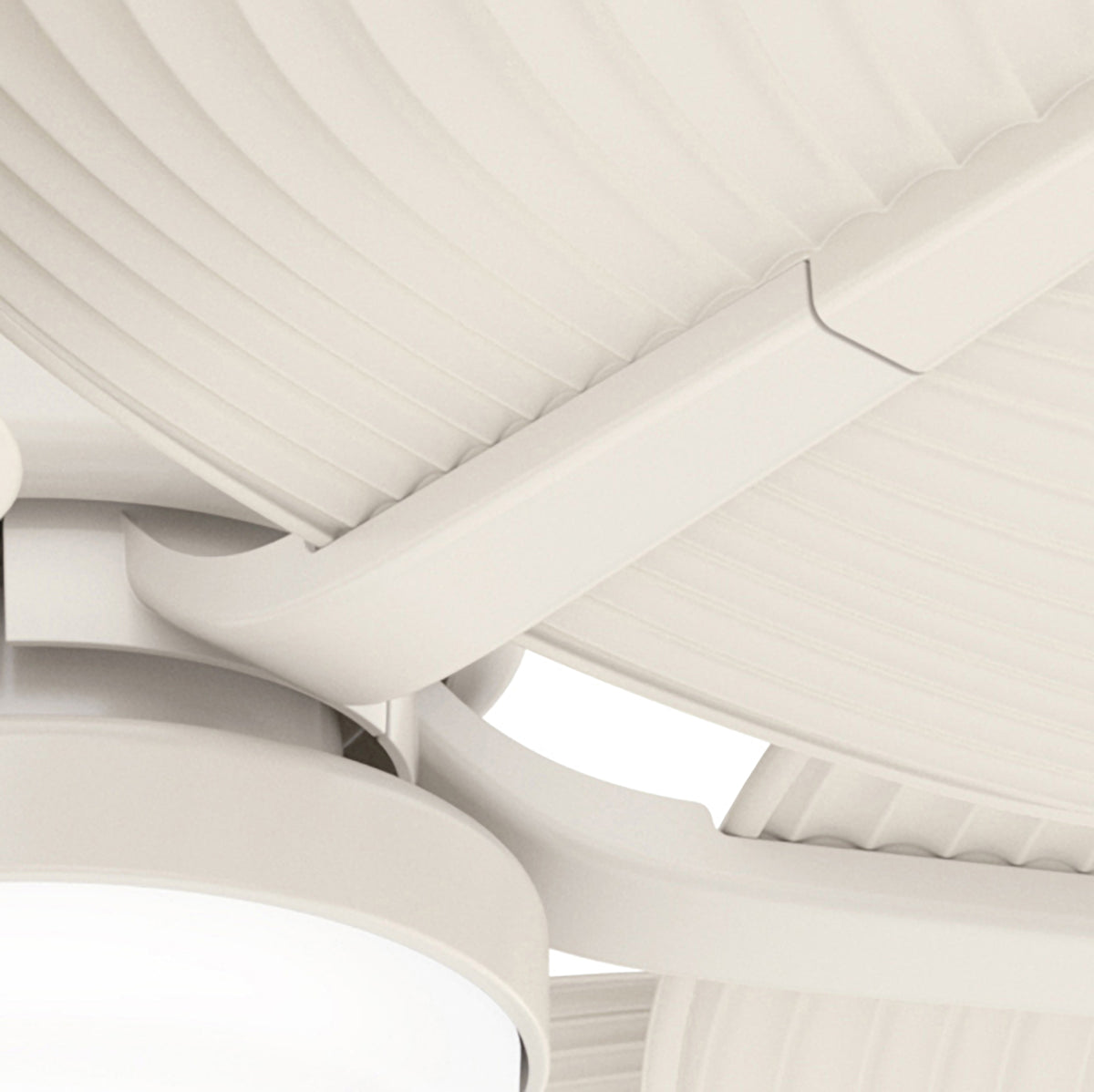 Casablanca 52 inch Coveview ENERGY STAR® Cream Damp Rated Ceiling Fan with LED Light Kit and Wall Control and Handheld Remote