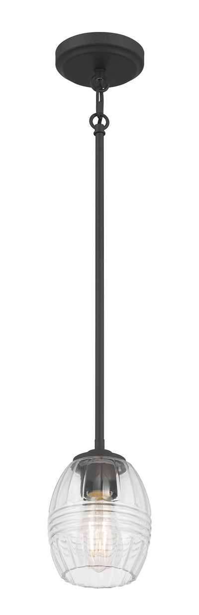 7.5'' Miravelle Matte Black 1 Light Mini Pendant