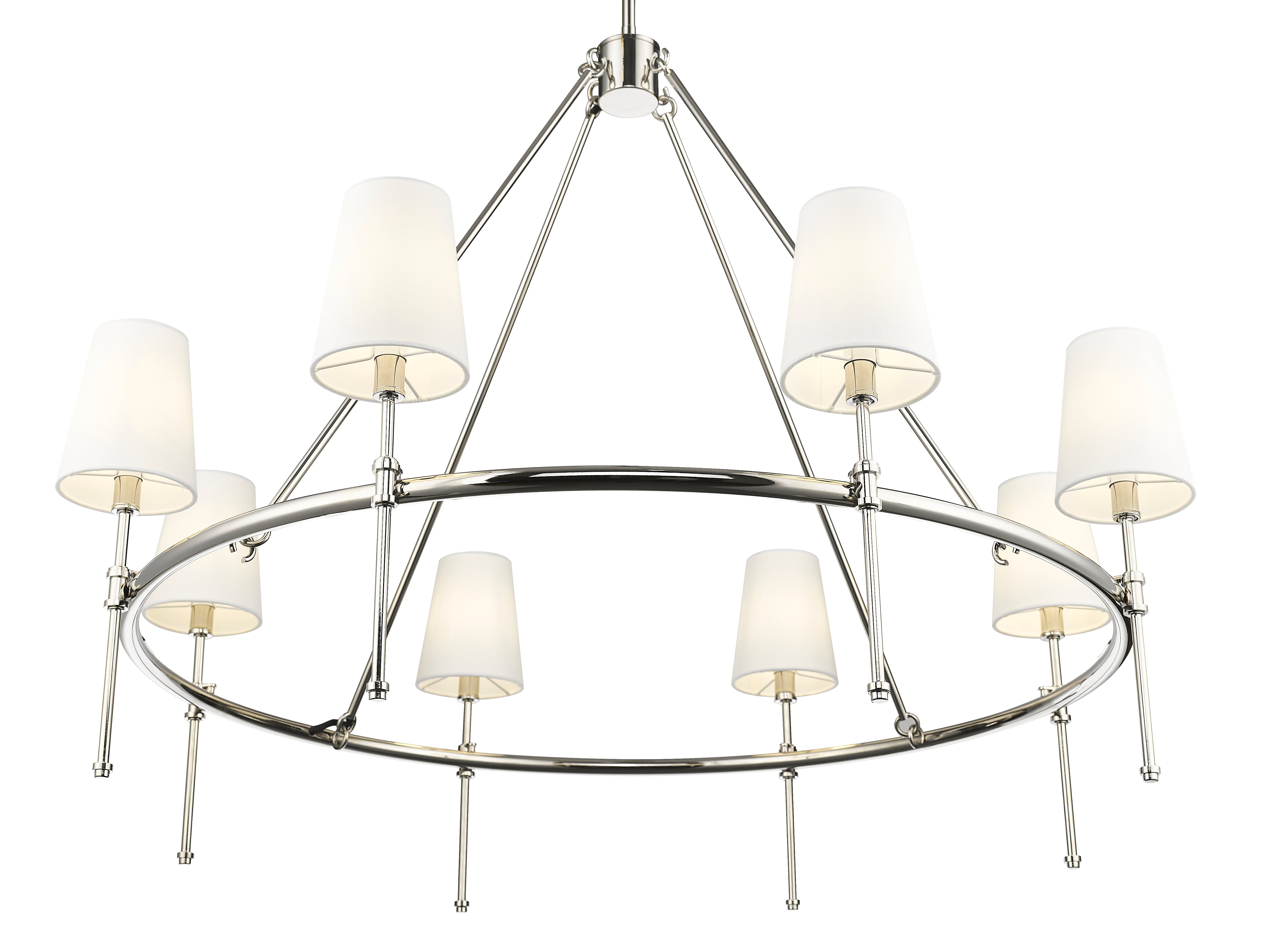 31.5'' Adorra Polished Nickel 8 Light Chandelier