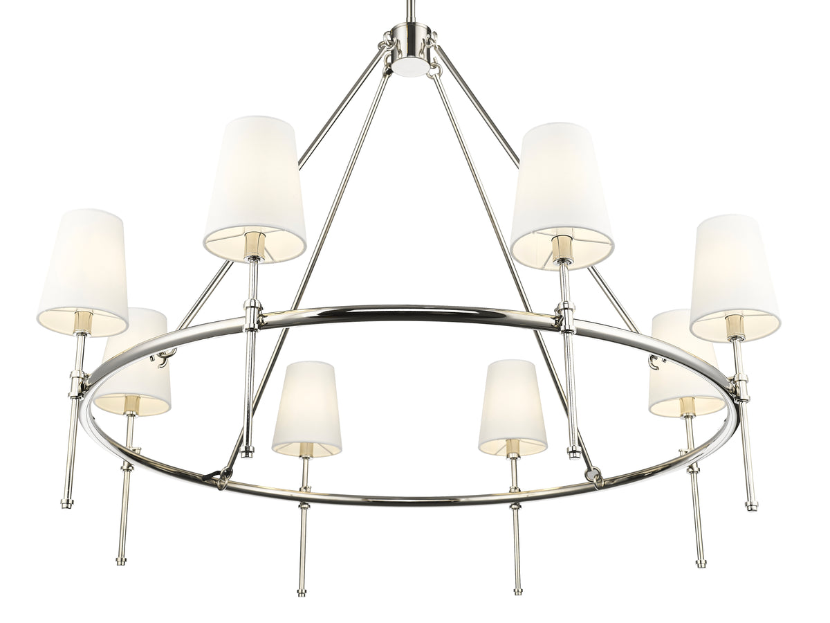 31.5'' Adorra Polished Nickel 8 Light Chandelier