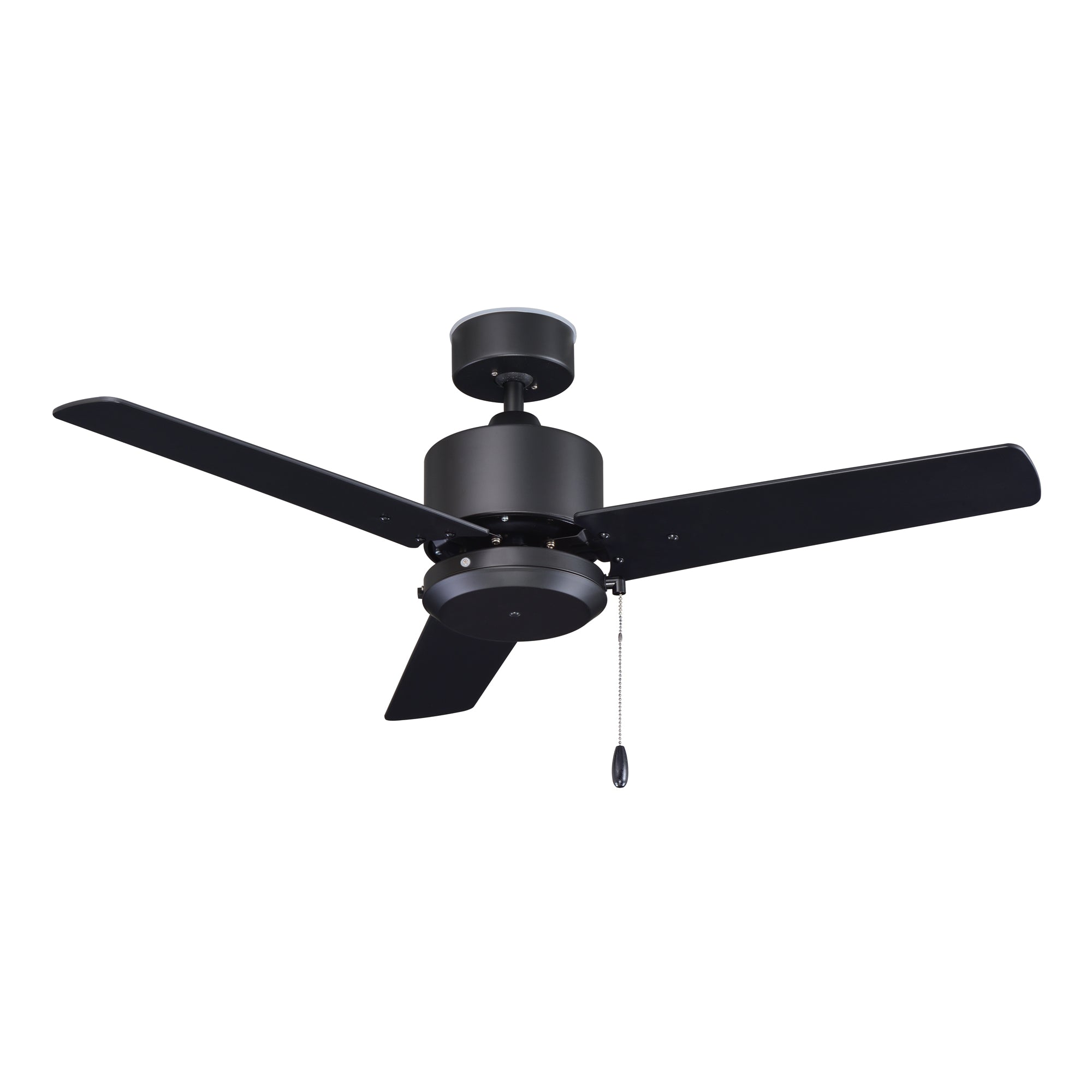 44 Inch Aldea XI AC Matte Black Outdoor Ceiling Fan 3-Blade