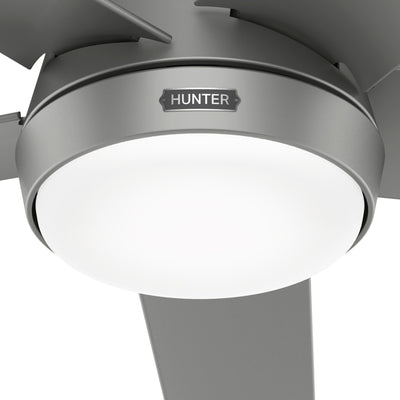 52 inch Skyflow Matte Silver WeatherMax Indoor / Outdoor Ceiling Fan with LED Light Kit and Wall Control