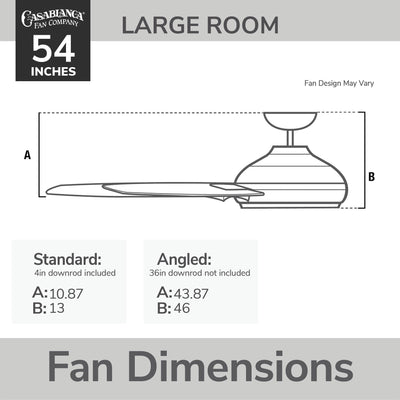 Casablanca 54 inch Elise ENERGY STAR® Alturas Gold Damp Rated Ceiling Fan with LED Light Kit and Wall Control and Handheld Remote