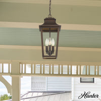 Dunshire 12-inch 1-light Noble Bronze Pendant with Clear Glass Bell Design