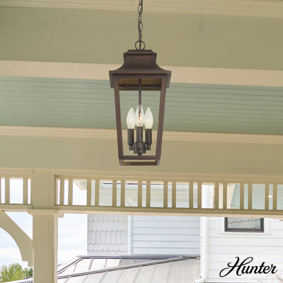 Dunshire 12-inch 1-light Noble Bronze Pendant with Clear Glass Bell Design