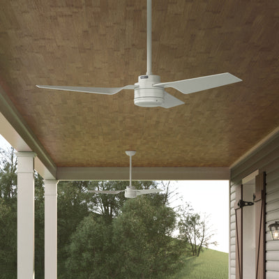 52 inch Cabo Frio Fresh White Damp Rated Ceiling Fan and Wall Control