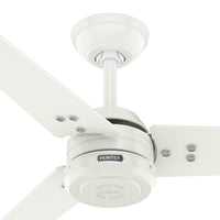 60 inch Cassius ENERGY STAR® Fresh White Damp Rated Ceiling Fan and Wall Control