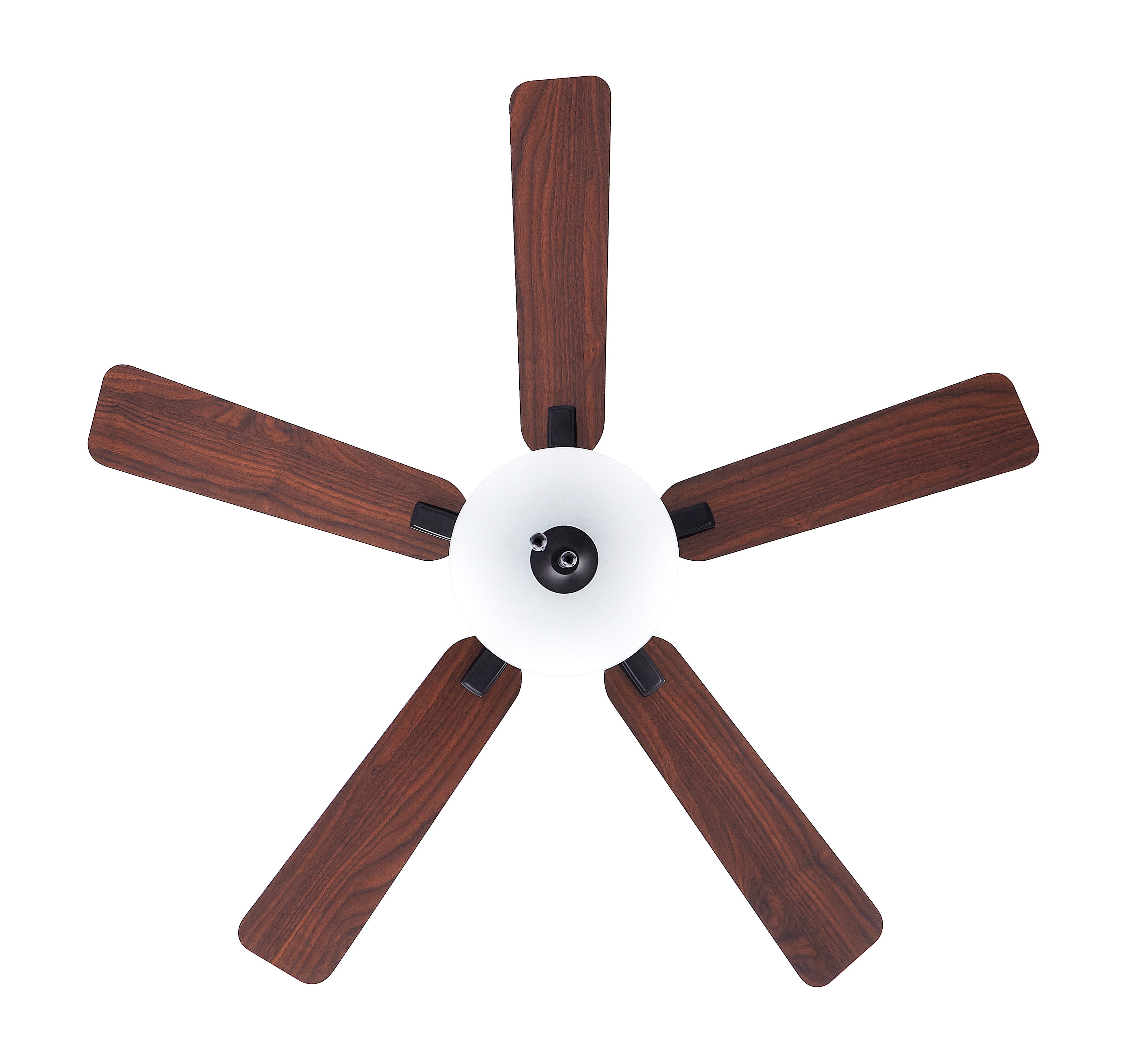 52 Inch Kintrel AC Matte Black Indoor Ceiling Fan 5-Blade 2 Lights Reversible