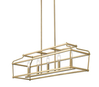10.75'' Nellita Vintage Brass 5 Light Linear Chandelier