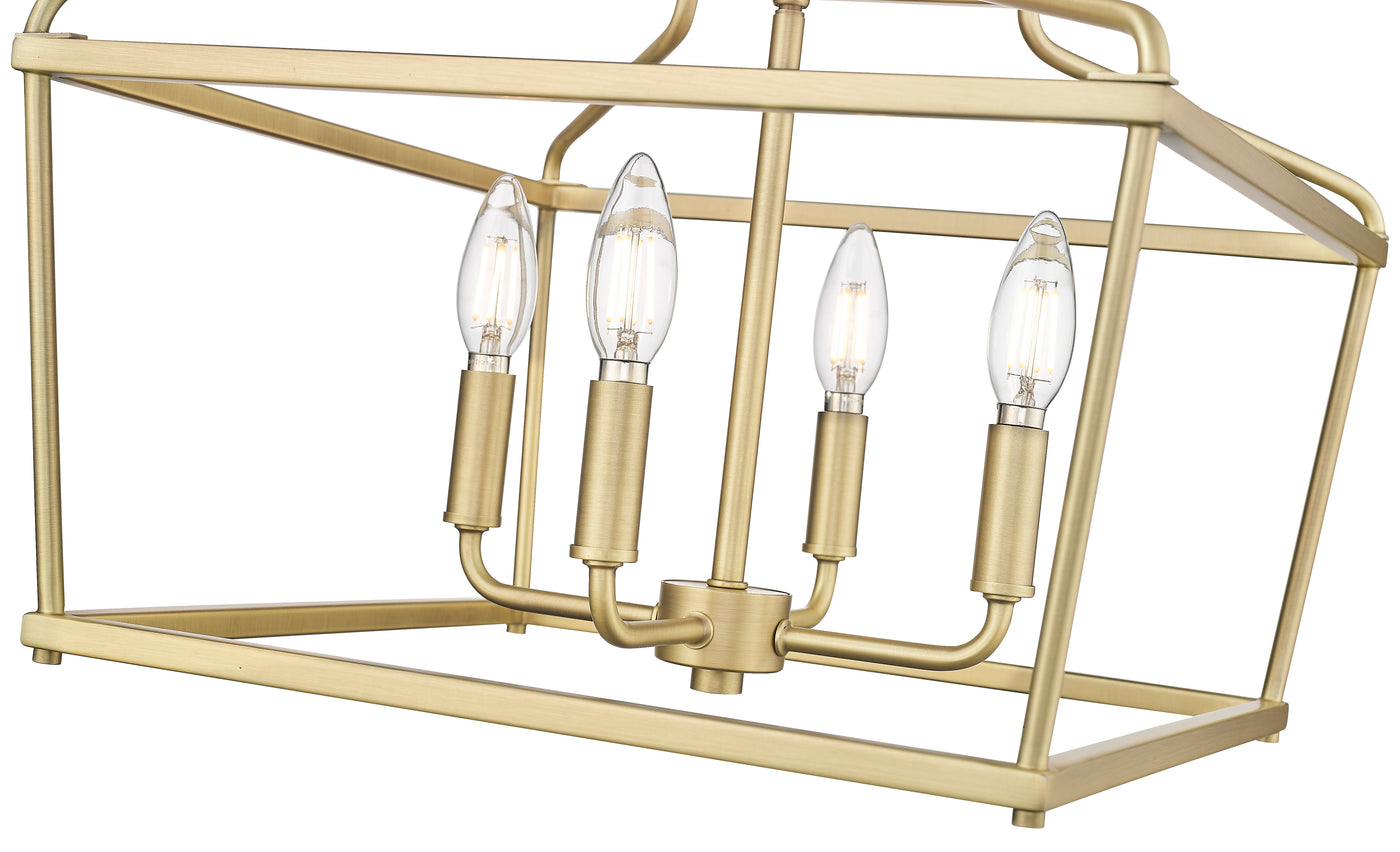 13'' Nellita Vintage Brass 4 Light Pendant