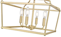 13'' Nellita Vintage Brass 4 Light Pendant