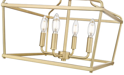 13'' Nellita Vintage Brass 4 Light Pendant