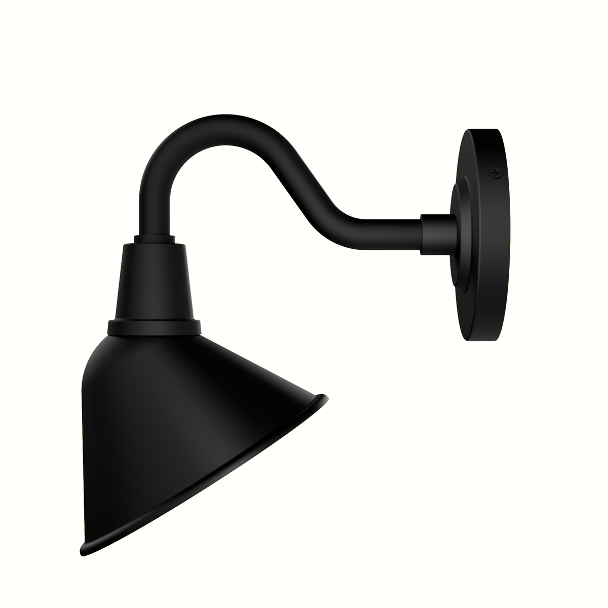 Cassius 7-inch 1-light Matte Black Outdoor Wall Light with Metal Shade