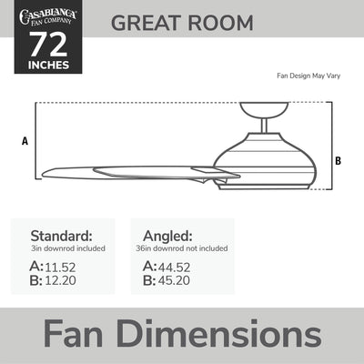 Casablanca 72 inch Bayhaven ENERGY STAR® Alturas Gold Damp Rated Ceiling Fan and Wall Control and Handheld Remote