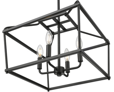 13'' Nellita Matte Black 4 Light Pendant