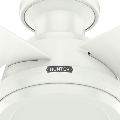 44 inch Dempsey Fresh White Low Profile Ceiling Fan and Handheld Remote