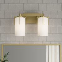 13.25'' Froselle Vintage Brass 2 Light Bath Vanity