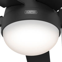 52 inch Anslee Matte Black Ceiling Fan with LED Light Kit and Pull Chain