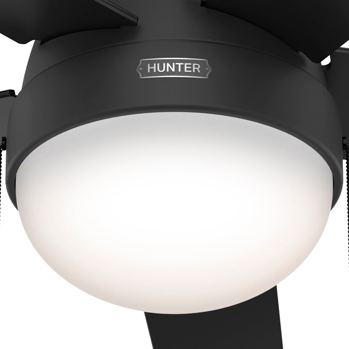52 inch Anslee Matte Black Ceiling Fan with LED Light Kit and Pull Chain