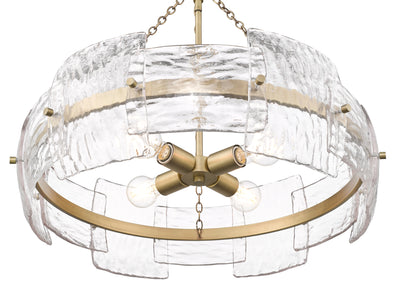 21.75'' Sinclara Vintage Brass 4 Light Pendant